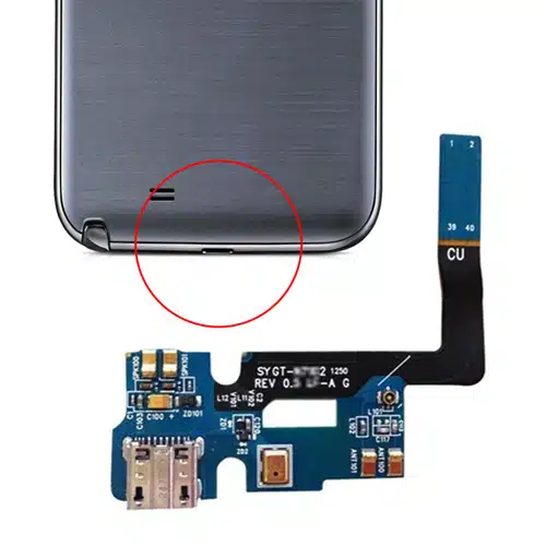 Samsung Galaxy Note 2 oplaad connector (dock) reparatie