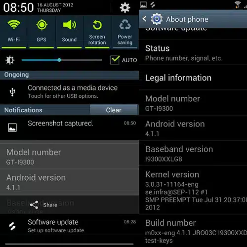 Samsung Galaxy SIII Software
